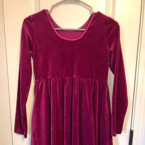 Hannah Andersson velvet long sleeve dress 12